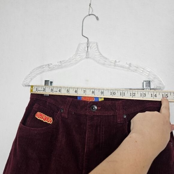 Empyre Vintage Y2K Red Corduroy High Waisted Relax Pants 30 - Picture 8 of 13
